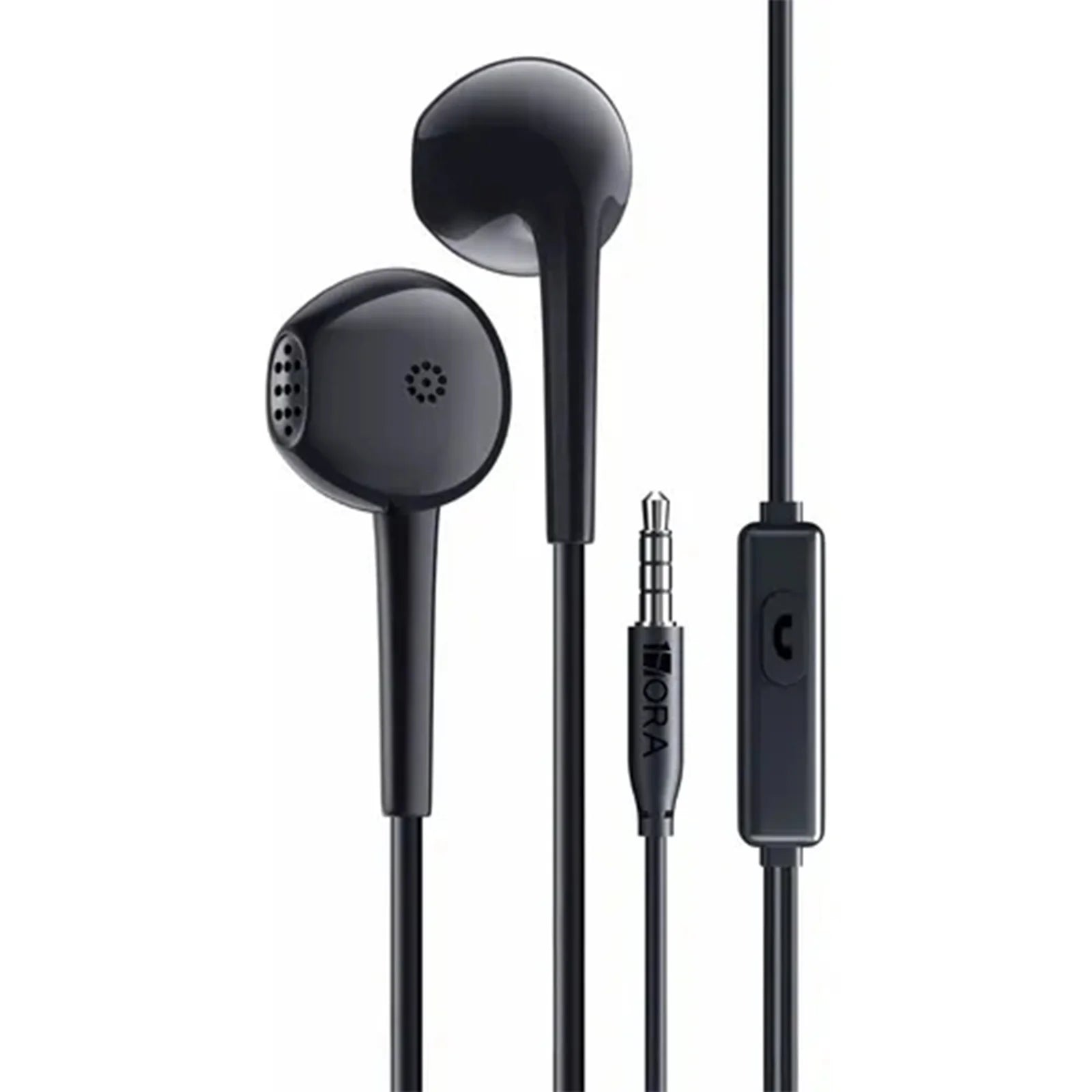 Buy 1Hora AUT117 3.5mm Wired Earphones Black from Vmart in Pakistan