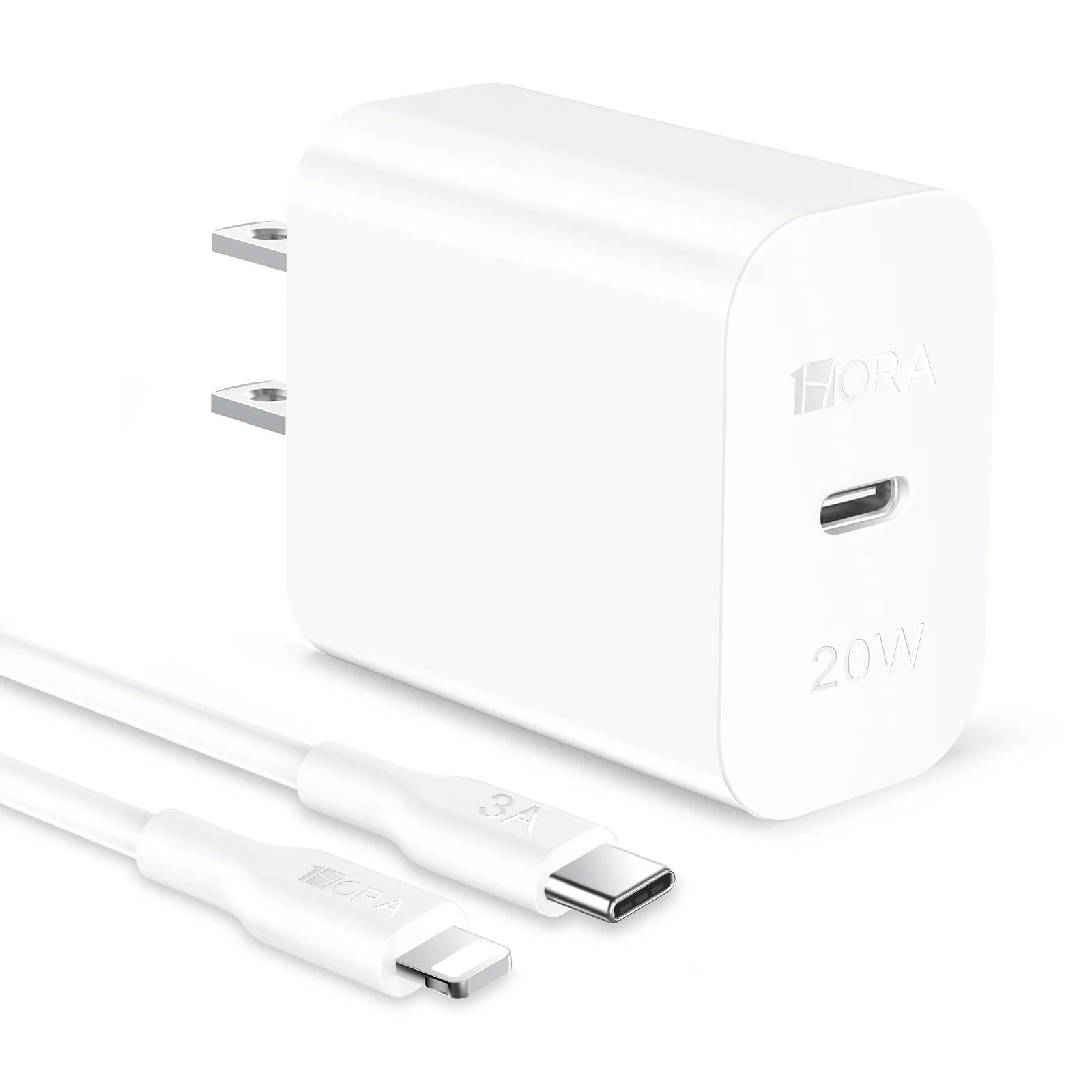 Buy 1Hora GAR154 20W Type C Charger with Lighting Cable White US from Vmart in Pakistan