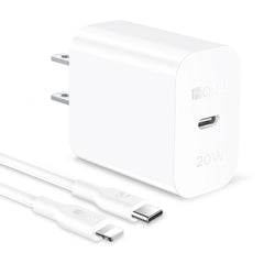 Buy 1Hora GAR154 20W Type C Charger with Lighting Cable White US from Vmart in Pakistan