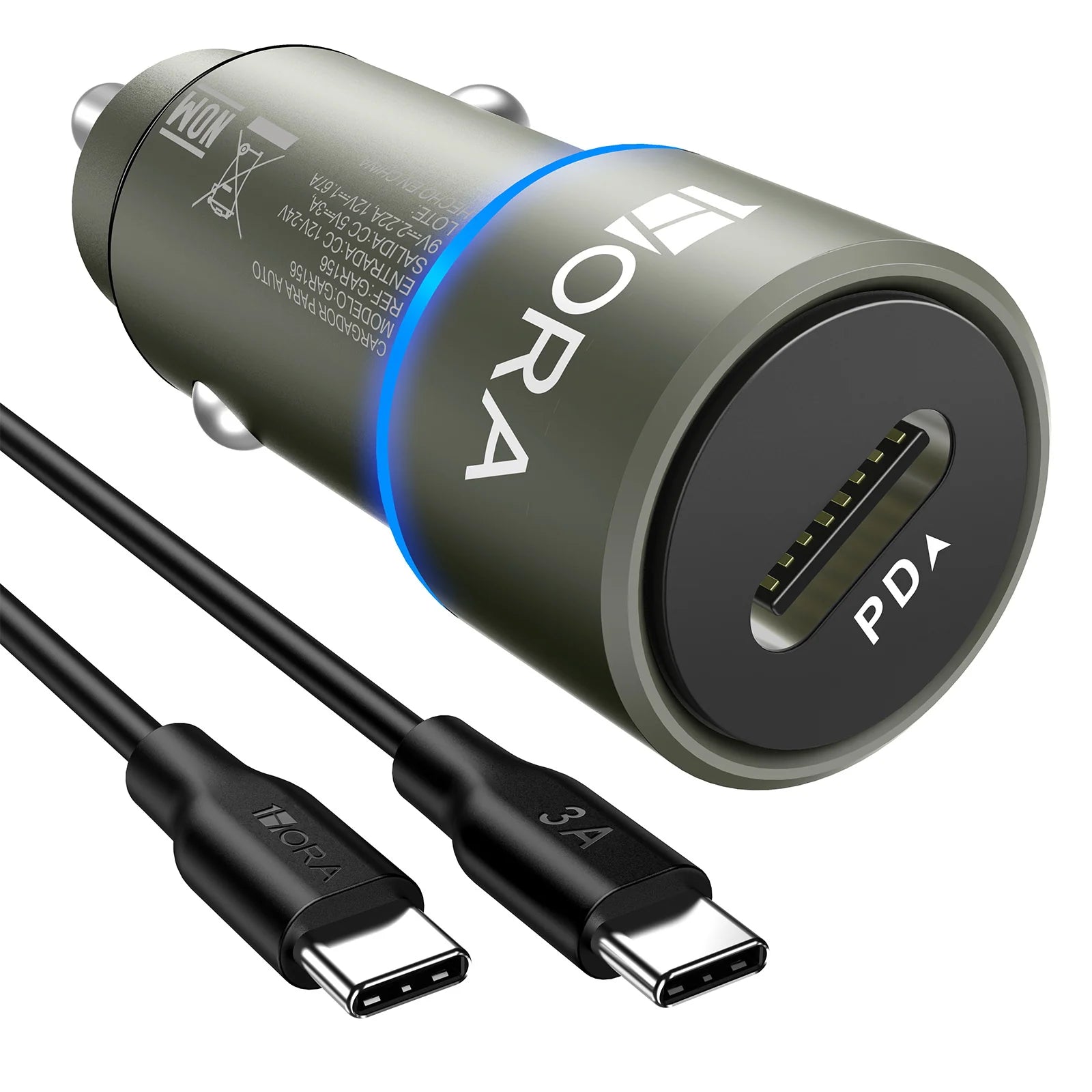 Buy 1Hora GAR156 Usb C Pd Fast Car Charger from Vmart in Pakistan