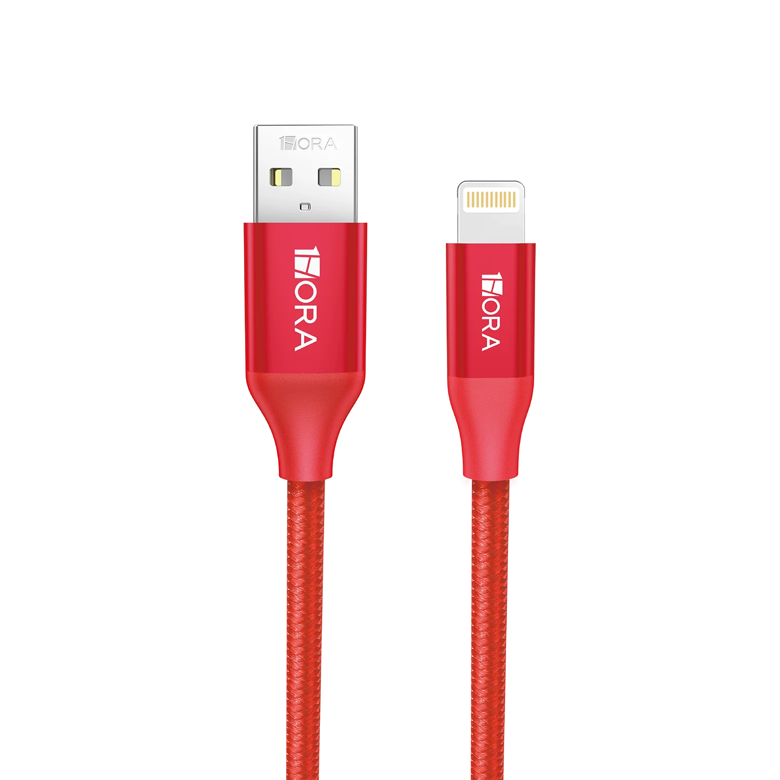 Buy 1Hora CAB250 USB-A To Lightning Braided Cable 1m Red from Vmart in Pakistan