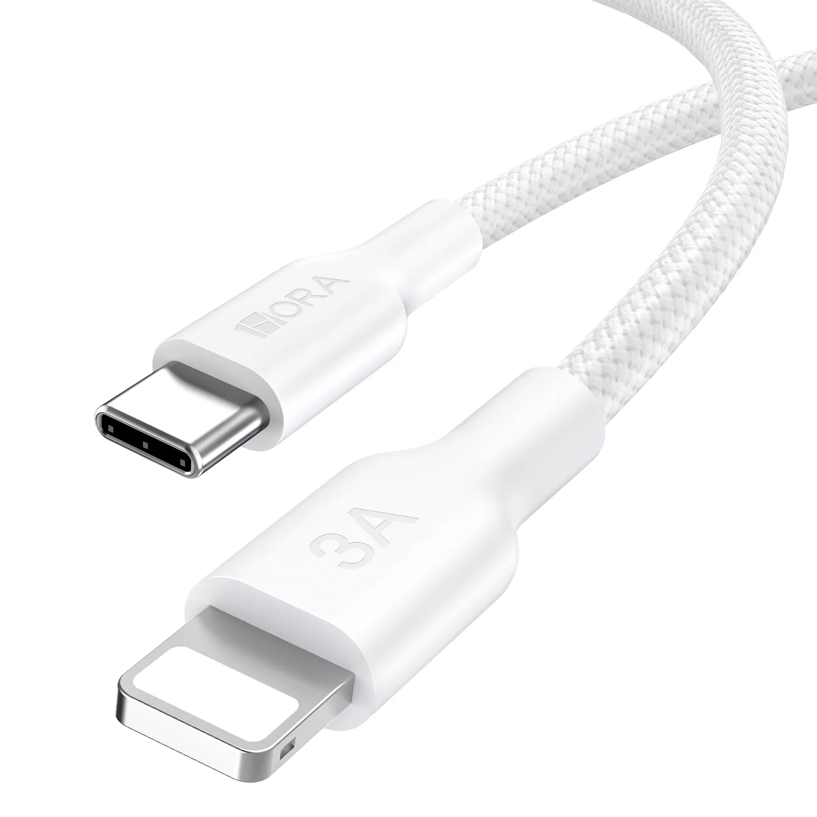 Buy 1Hora CAB273 USB Type-C To Lightning Polyester Braided Cable 1m Black from Vmart in Pakistan