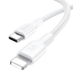 Buy 1Hora CAB273 USB Type-C To Lightning Polyester Braided Cable 1m Black from Vmart in Pakistan