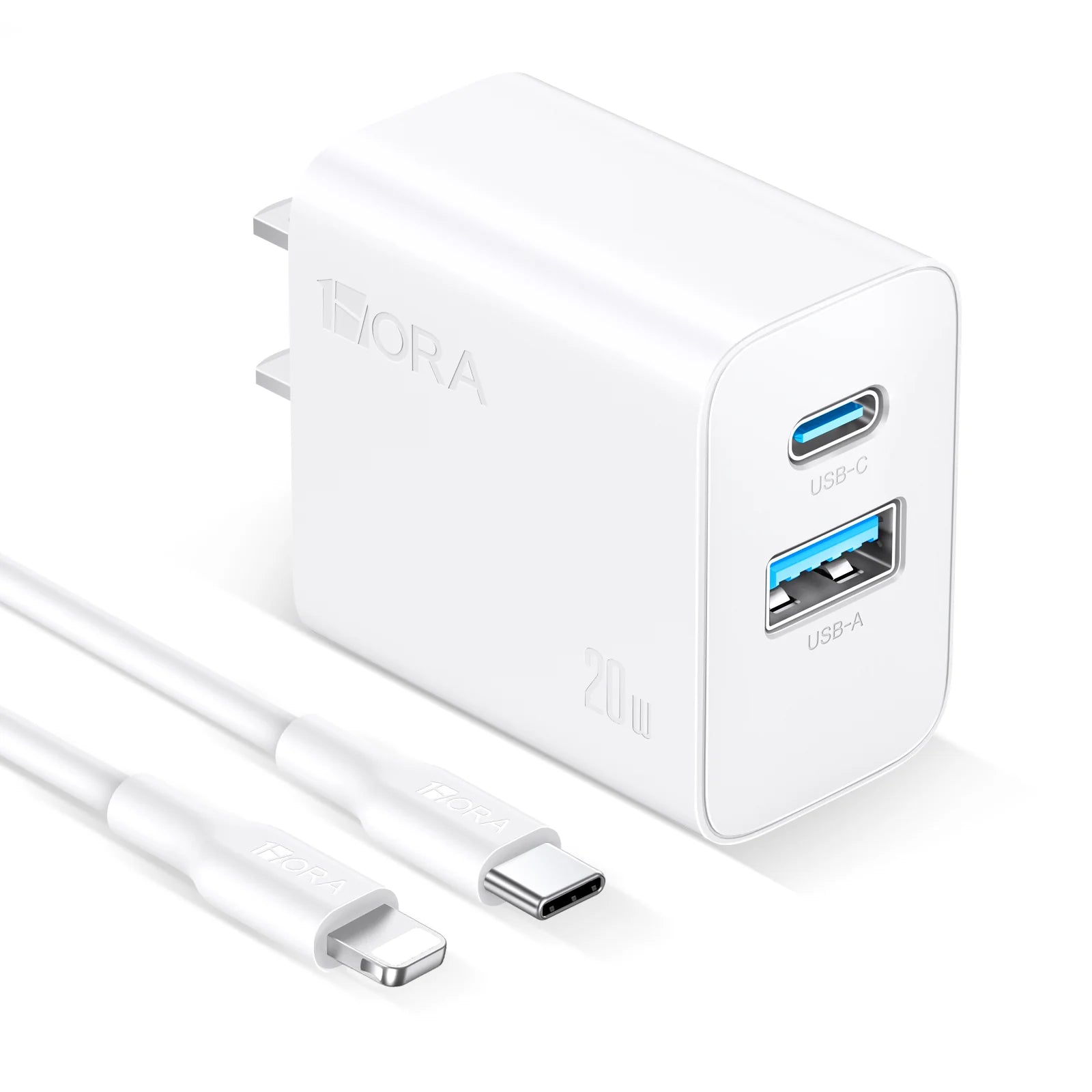 Buy 1Hora GAR163 20W 2-Port Fast Charger White from Vmart in Pakistan