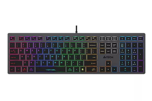 Buy A4tech FX60 Scissor Switch Keyboard Grey (Neon Backlit) from Vmart in Pakistan