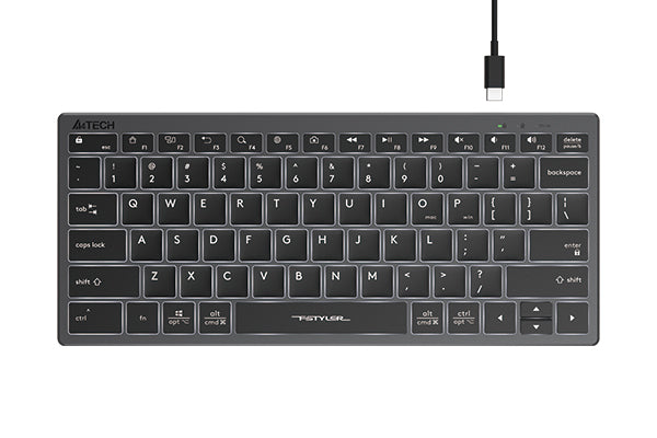 Buy A4tech FX61 Scissor Switch Keyboard Grey (White Backlit) from Vmart in Pakistan