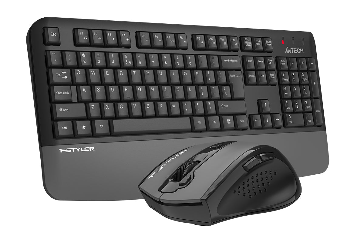 Buy A4tech FG2500S Plus 2.4G Power-Saving Wireless Comfort Desktop Set Grey Vmart in Pakistan