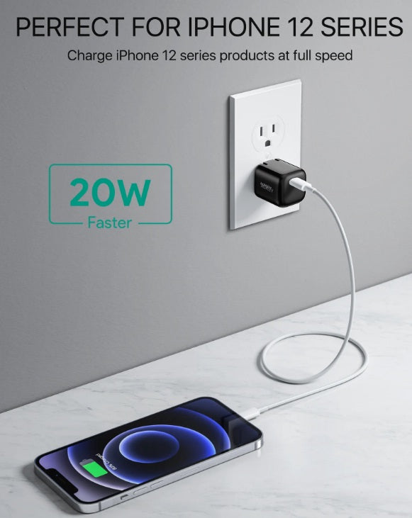 Buy Aukey PA-B1 Pro Foldable Plug Fast Charger for iPhone 12 from Vmart in Pakistan