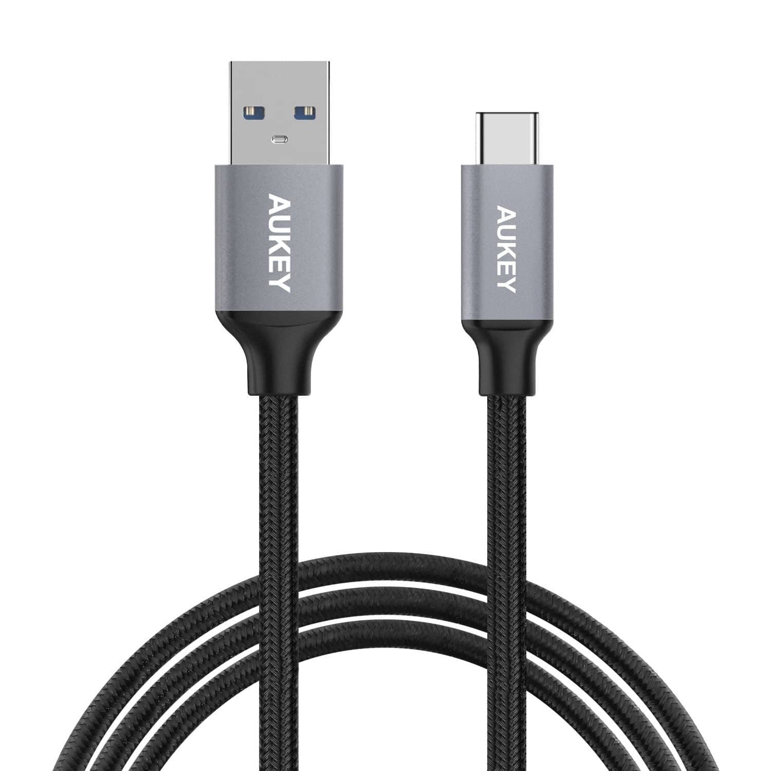 Buy Aukey Braided Nylon USB 3.0 A to C Cable (3.3ft) from Vmart in Pakistan