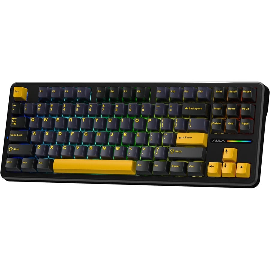 Buy AULA F87 Wireless Mechanical Keyboard Graywood Switch from Vmart in Pakistan