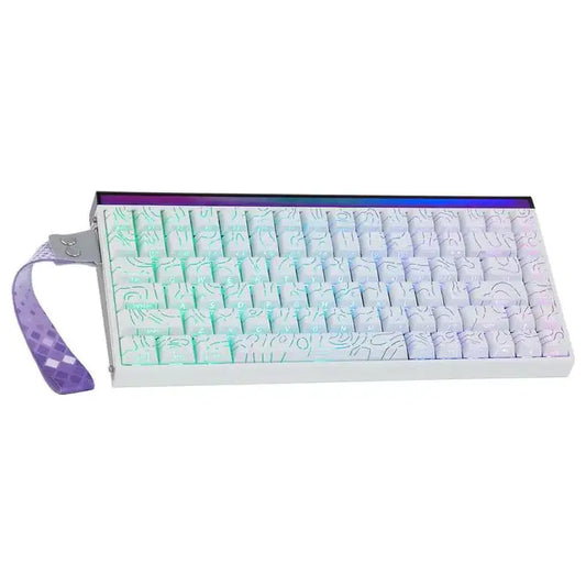 AULA Hero 84 HE 75% Wired Magnetic Gaming Keyboard White Contour Black King Switch