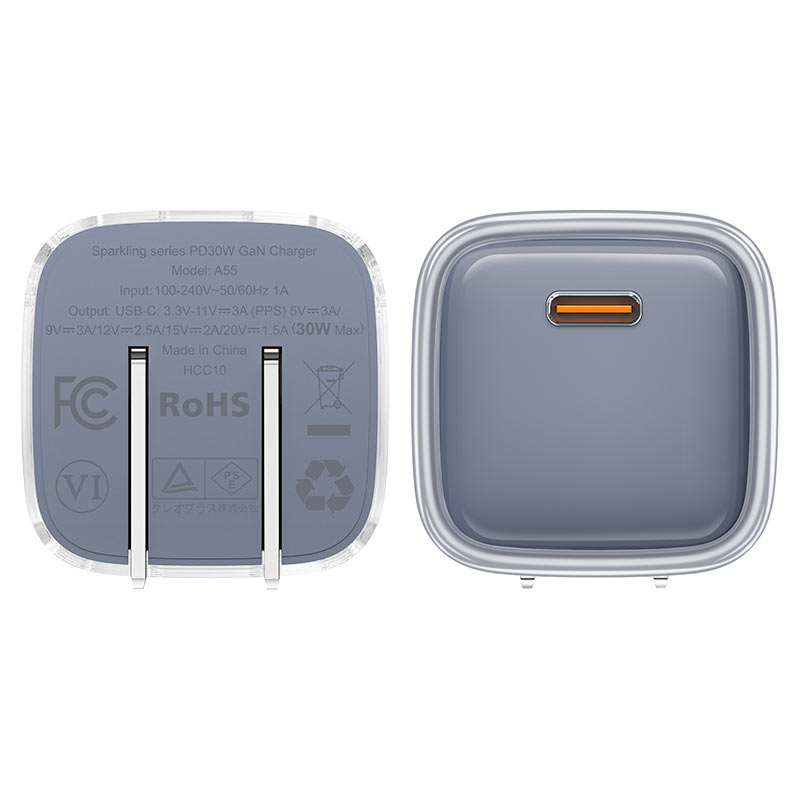 Buy Acefast A55 Fast Charge Wall Charger PD30W GaN (1xUSB-C) US Mica Gray from Vmart in Pakistan