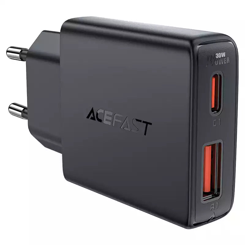 Buy Acefast A69 Fast Charge Wall Charger PD30W GaN (1xUSB-C+1xUSB-A) EU from Vmart in Pakistan