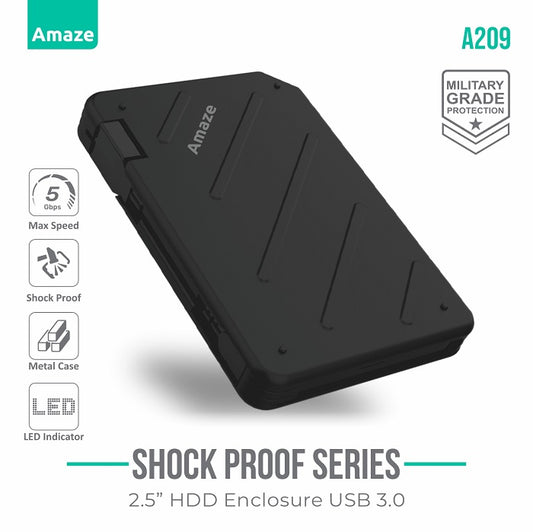 Buy Amaze A209 Shock Proof 2.5 USB 3.0 HDD Case from Vmart in Pakistan