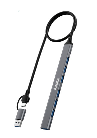 Buy Amaze A307 USB + Type C 7-Port USB 3.0 Hub from Vmart in Pakistan