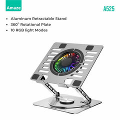 Buy Amaze A525 Laptop Aluminum Rotatable Cooling Stand from Vmart in Pakistan