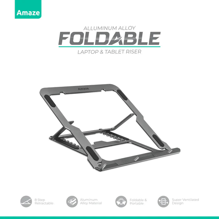 Buy Amaze A535 Aluminum Alloy Foldable Laptop And Tablet Riser from Vmart in Pakistan