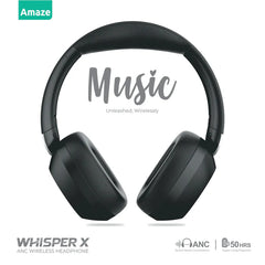 Buy Amaze A655 Whisperx Anc Wireless Headphones Black from Vmart in Pakistan