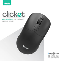 Buy Amaze A712 Clicket Dual Wireless Rechargeable Mouse from Vmart in Pakistan