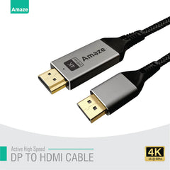 Buy Amaze A815 DP to HDMI 4k@60hz Display Cable 2m from Vmart in Pakistan