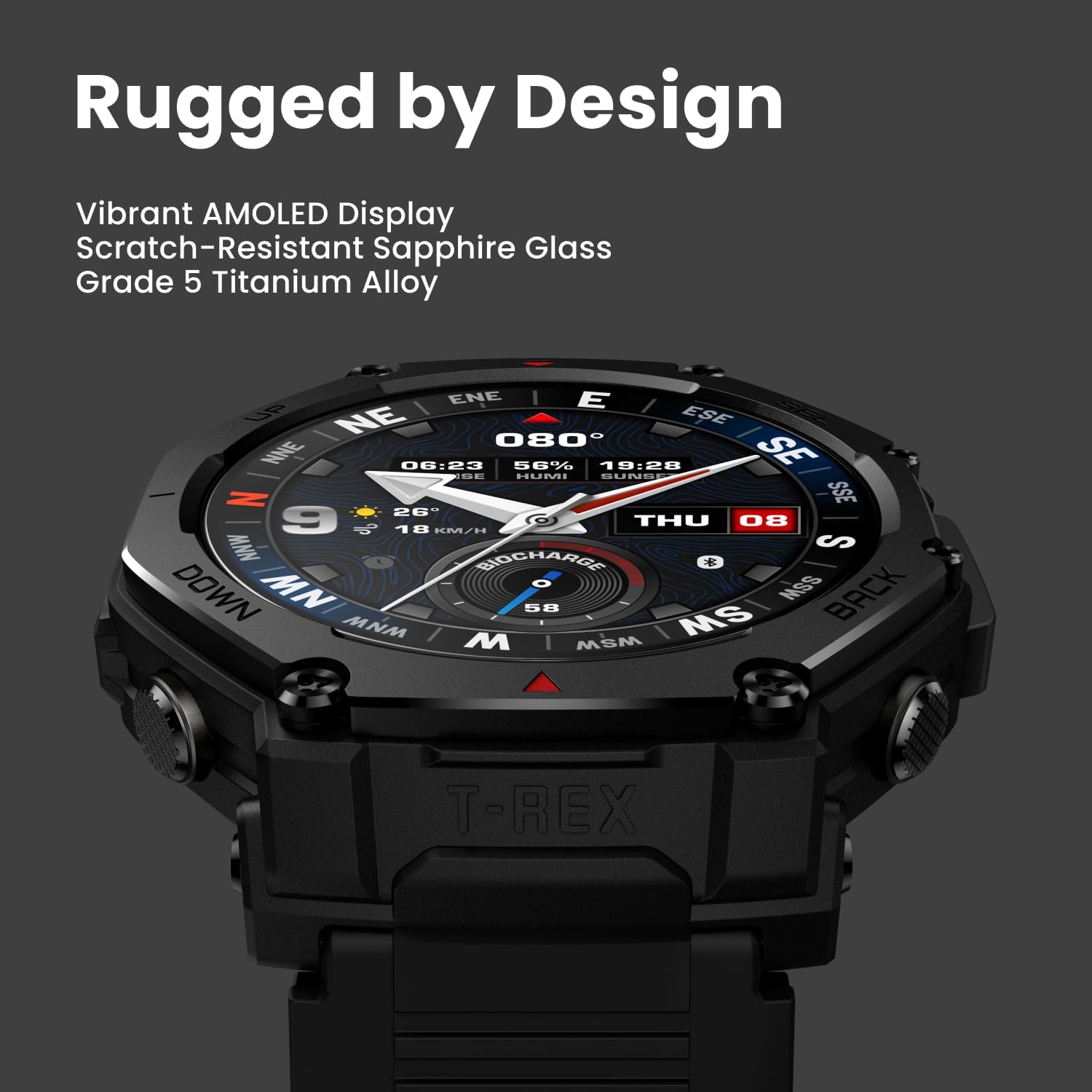 Buy Amazfit T-Rex 3 Pro Outdoor Smart Watch 48mm Tactical Black Vmart in Pakistan