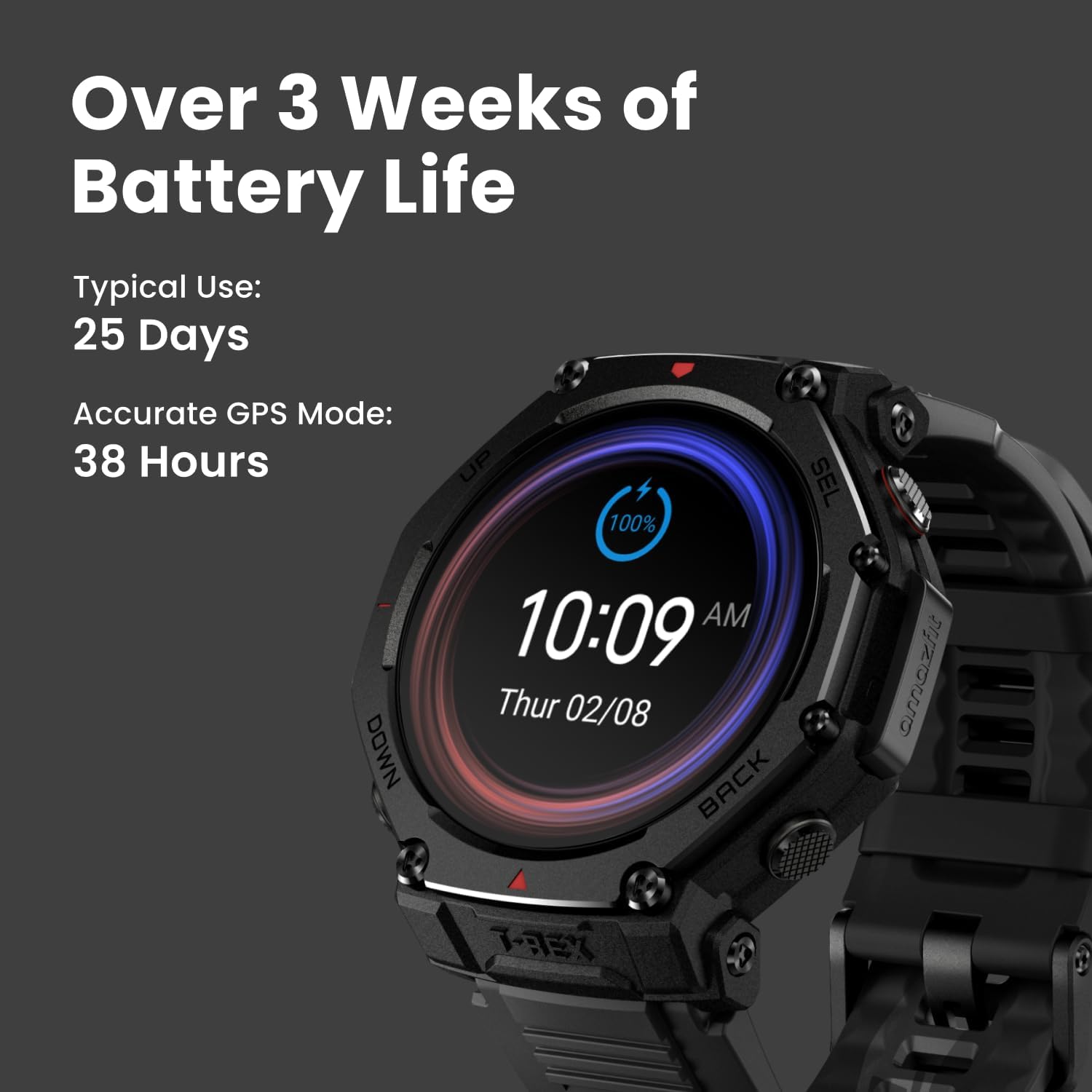 Buy Amazfit T-Rex 3 Pro Outdoor Smart Watch 48mm Tactical Black Vmart in Pakistan