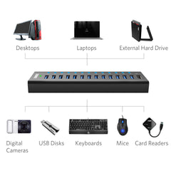 Buy Anker USB 3.0 Aluminum 13+1 USB Ports Hub from Vmart in Pakistan