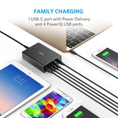 Buy Anker A2053J11 PowerPort+ 5 60W With USB Power Delivery - Black from Vmart in Pakistan