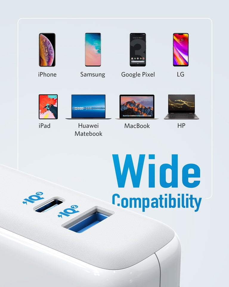 Buy Anker PowerPort Atom III (2 Ports) 45W Compact Type-C Charger from Vmart in Pakistan