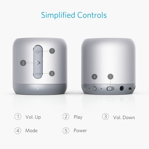 Buy Anker SoundCore mini Portable Bluetooth Speaker - Silver from Vmart in Pakistan