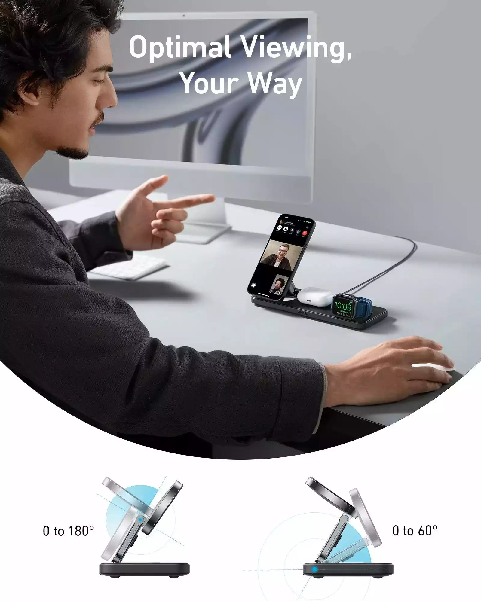 Buy Anker MagGo Wireless Charging Station (3-in-1 Pad) Vmart in Pakistan