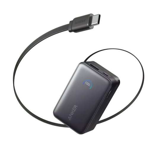 Buy Anker Nano Power Bank 10000mAh 45W Built-In Retractable USB-C Cable Black from Vmart in Pakistan