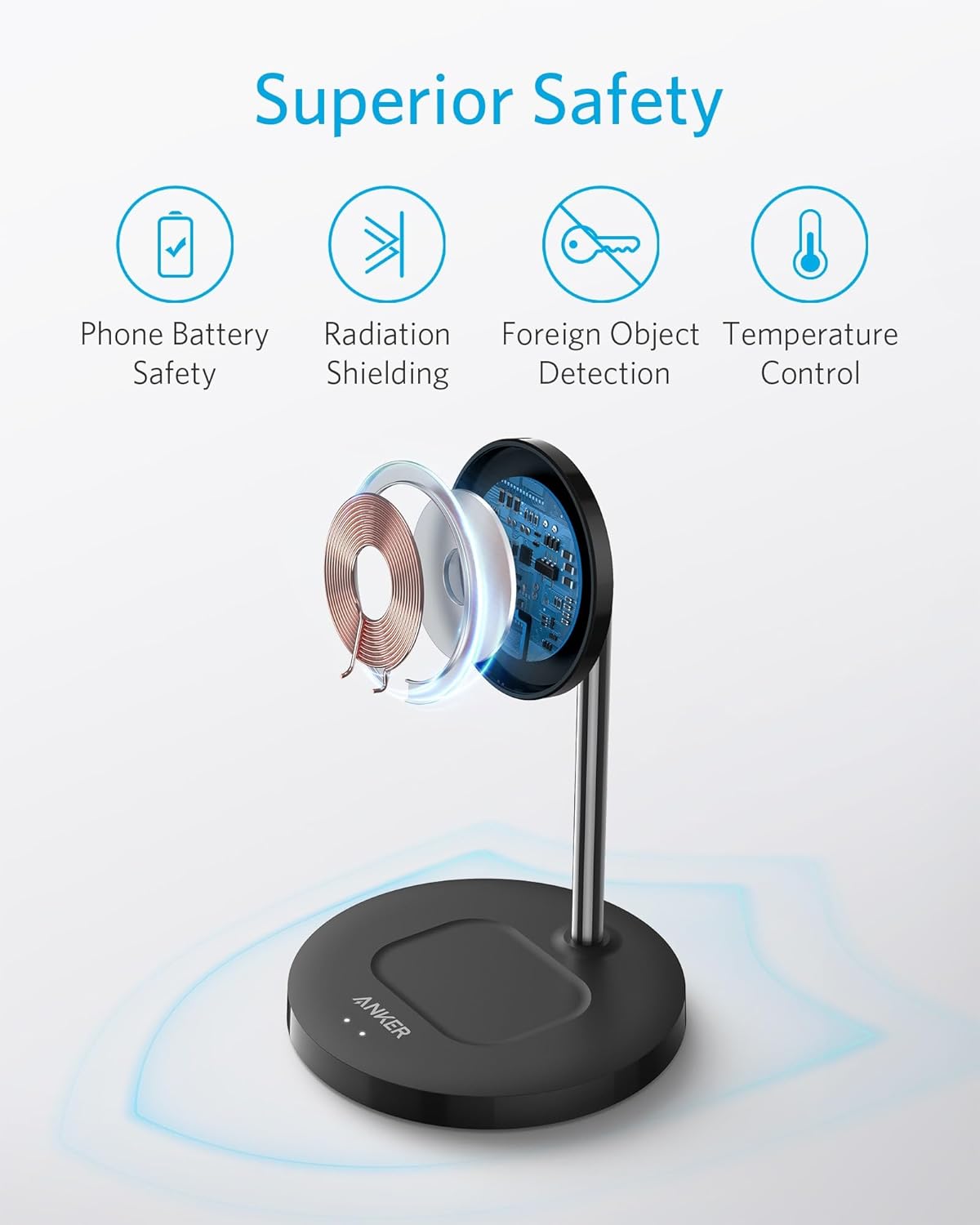 Buy Anker PowerWave 2-in-1 Magnetic Wireless Charging Stand from Vmart in Pakistan
