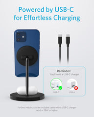Buy Anker PowerWave 2-in-1 Magnetic Wireless Charging Stand from Vmart in Pakistan