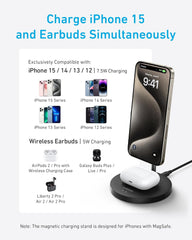 Buy Anker PowerWave 2-in-1 Magnetic Wireless Charging Stand from Vmart in Pakistan