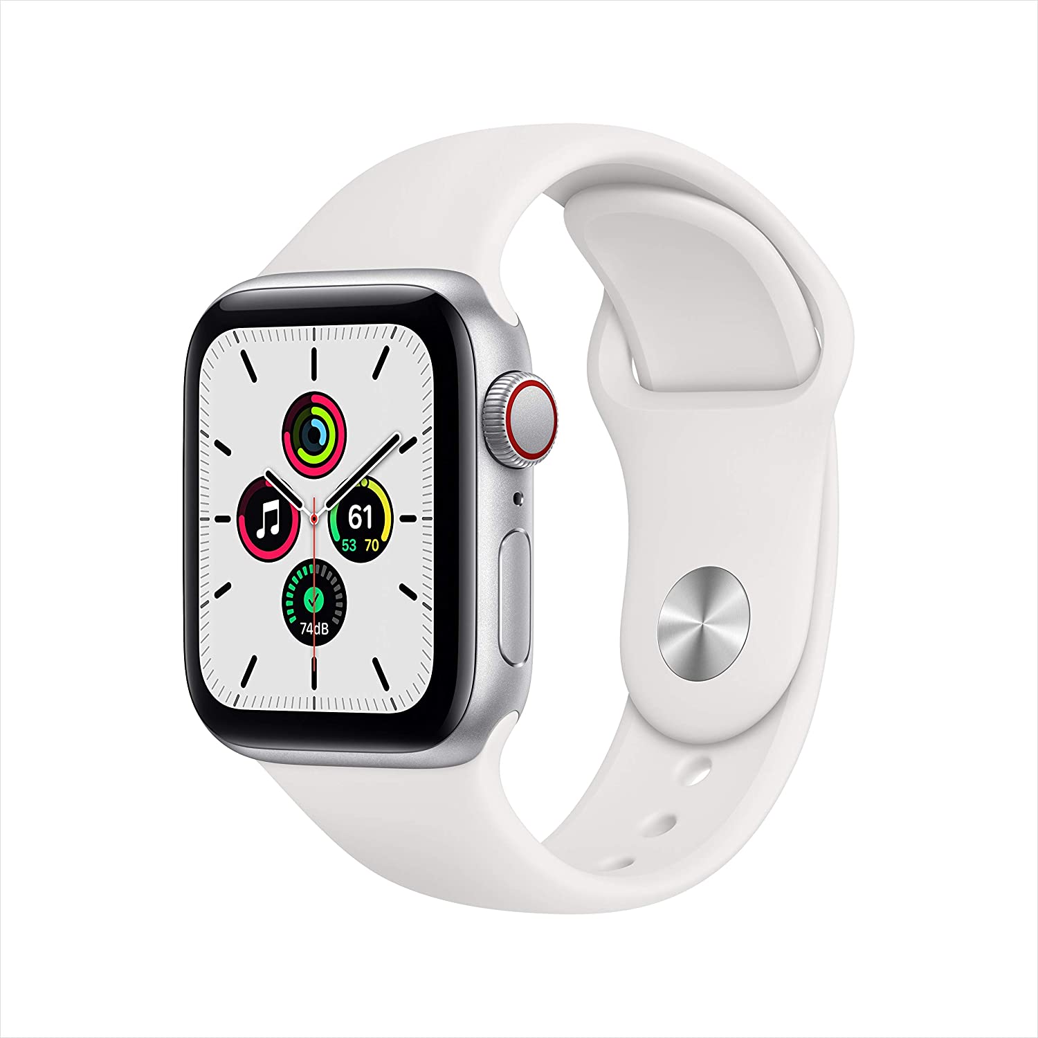 Buy Apple Watch SE With Sports Band - Silver Aluminum Case - 44mm from Vmart in Pakistan