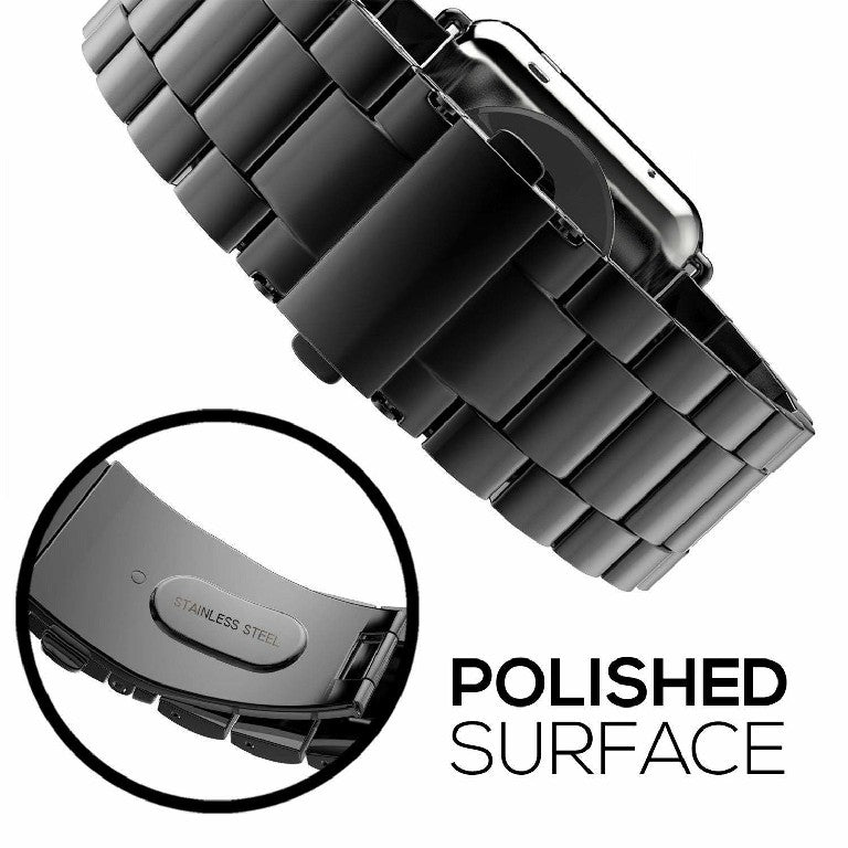 Buy Apple Watch Straps Stainless 42mm.44mm Black from Vmart in Pakistan