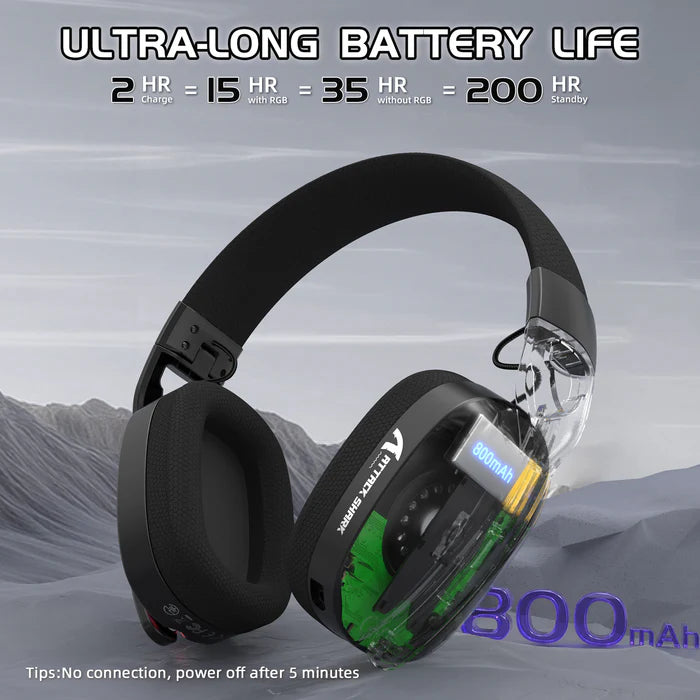 Buy Attack Shark L90 Foldable RGB Ultra-Light Tri-Mode Gaming Headset from Vmart in Pakistan