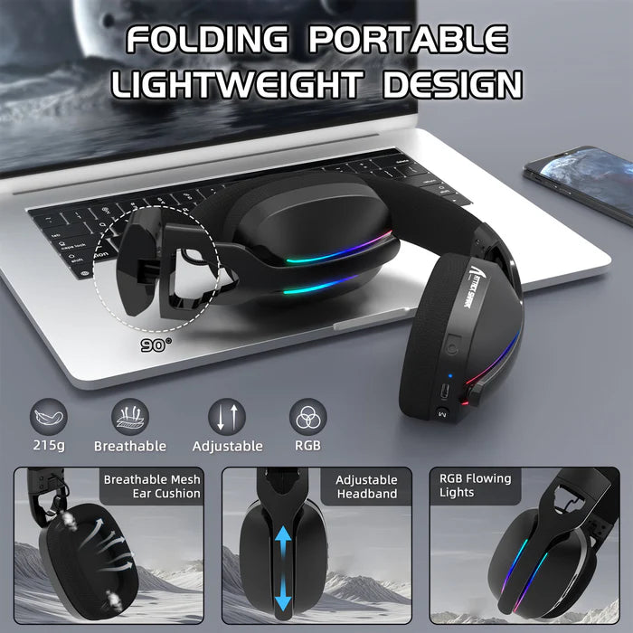 Buy Attack Shark L90 Foldable RGB Ultra-Light Tri-Mode Gaming Headset from Vmart in Pakistan