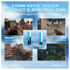 Buy Attack Shark X82 Pro HE Wireless Rapid Trigger Gaming Keyboard Magnetic Switch Vmart in Pakistan