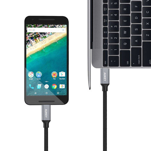 Buy Aukey Braided Nylon USB 2.0 C to C Cable (3.3ft) from Vmart in Pakistan