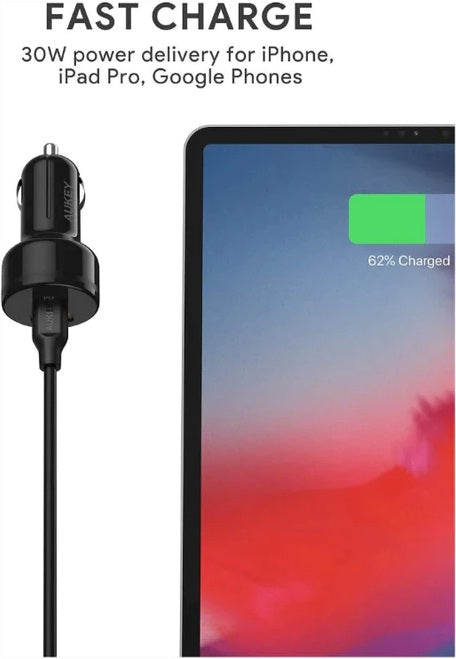 Buy Aukey CC-Y15 36W USB-C Car Charger from Vmart in Pakistan