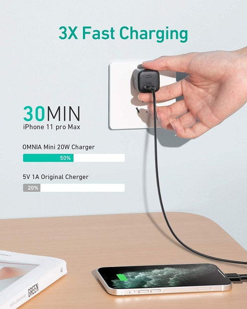 Buy Aukey PA-B1 Omnia Mini 20W USB C PD Charger White from Vmart in Pakistan