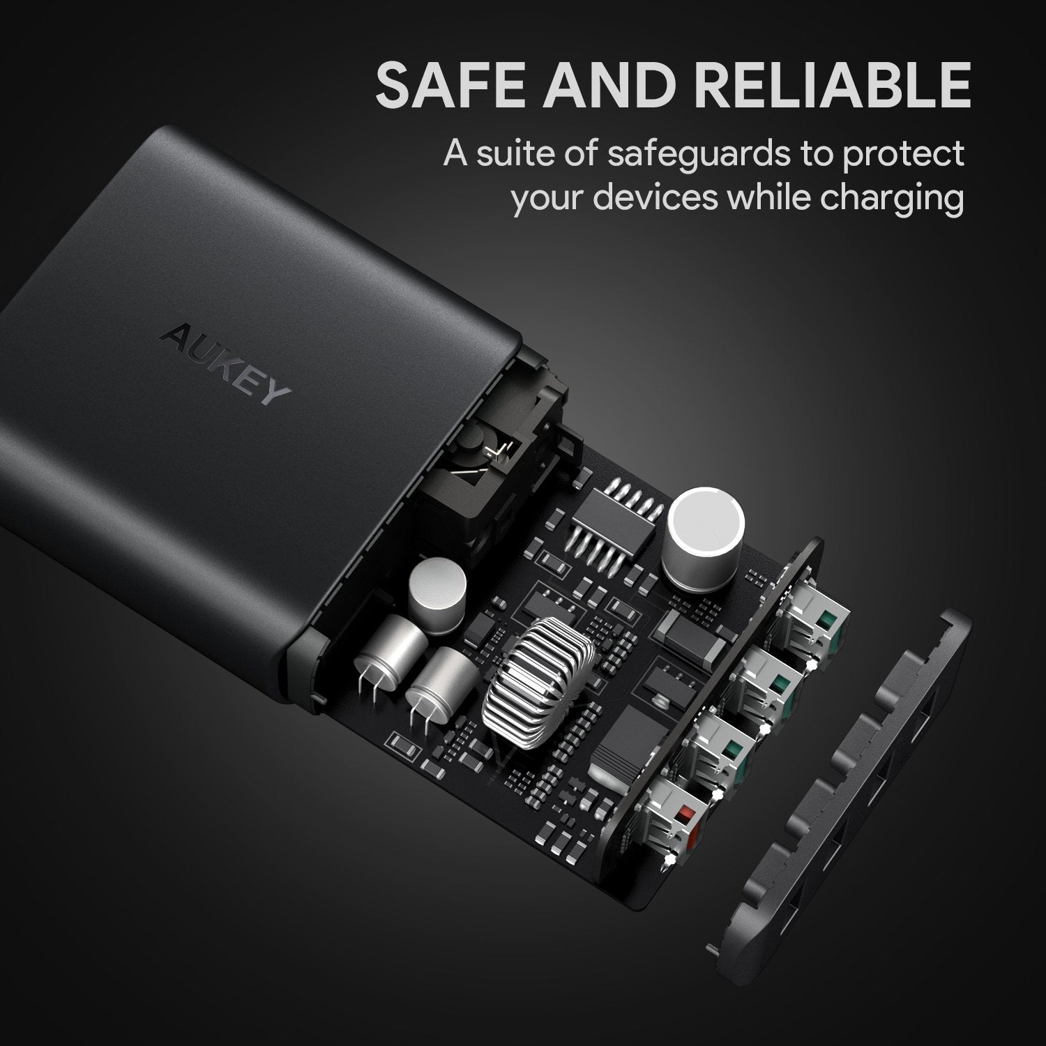 Buy Aukey Amp-4 Port Wall Charger With Quick Charge 3.0 from Vmart in Pakistan