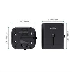 Buy Aukey Universal Travel Adapter With USB-C And USB-A Ports Black from Vmart in Pakistan