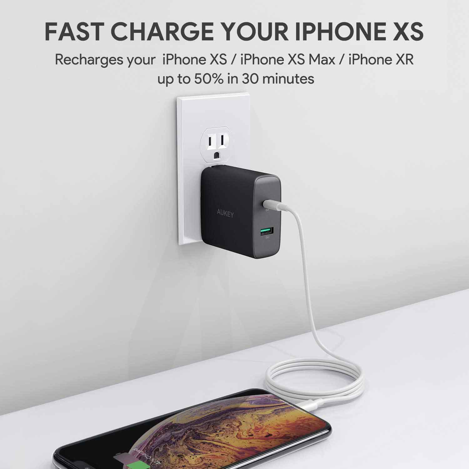Buy Aukey 46W Power Delivery Wall Charger from Vmart in Pakistan