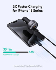 Aukey CC-P1 Pathfinder Mix 3 66W Fast Charging Car Charger