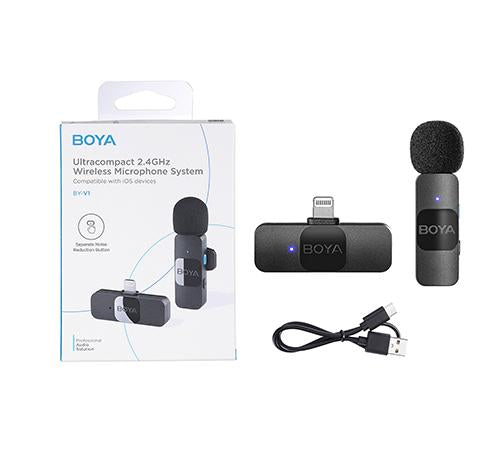 Buy BOYA BY-V1 Ultracompact 2.4GHz Wireless Microphone System For iOS from Vmart in Pakistan