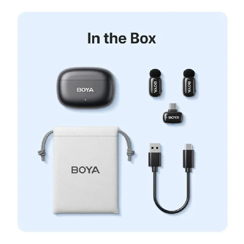 Buy BOYA Mini 14 For Type C Dual Wireless Microphone With Charging Case from Vmart in Pakistan