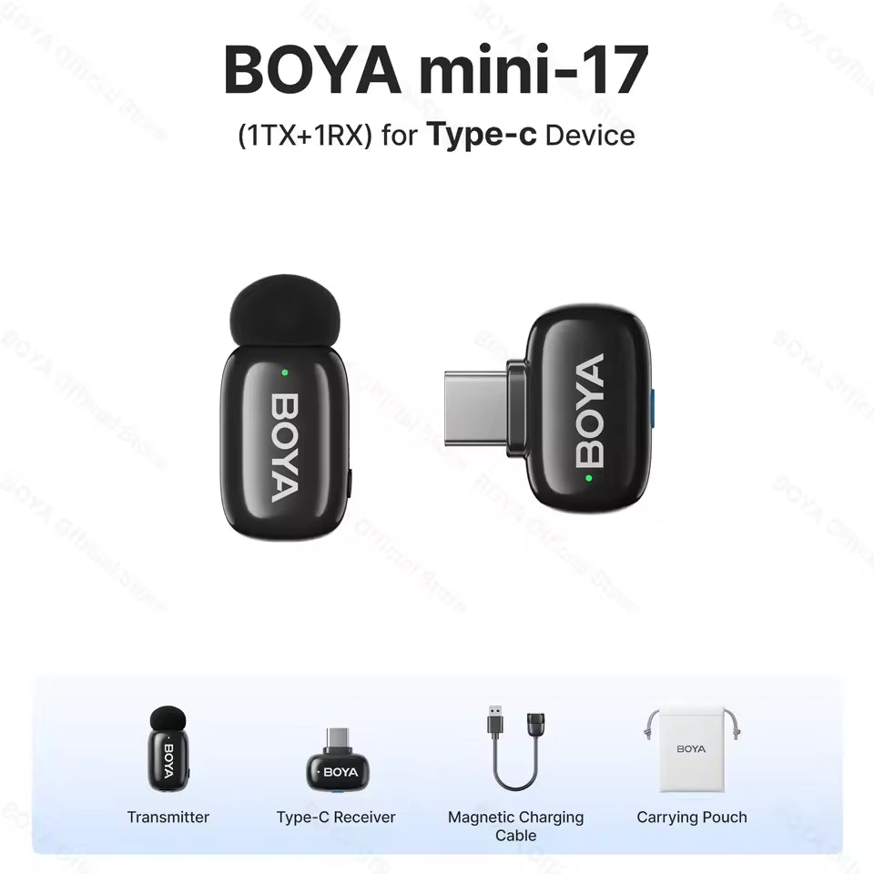 Buy BOYA Mini 17 For Type C Wireless Microphone from Vmart in Pakistan
